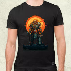 Magnolion Pixelart harcos v7 férfi póló (5663)