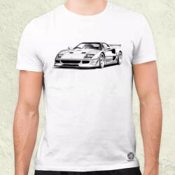 Magnolion Ferrari F40 rajz v1 férfi póló (8629)