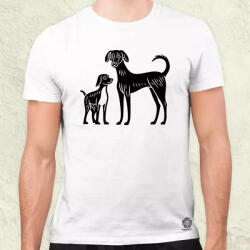 Magnolion Minimál spgraffito kutyák férfi póló (6627)