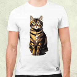 Magnolion Deco macska v4 férfi póló (7976)