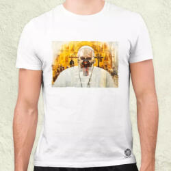 Magnolion Pareidolia Ferenc pápa templom fantázia v1 férfi póló (6970)