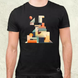 Magnolion Absztrakt könyvek v2 férfi póló (9528)