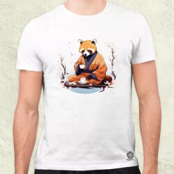 Magnolion Vörös panda teázik v1 férfi póló (7608)