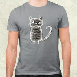 Magnolion Palatábla rajz cica v10 férfi póló (8869)