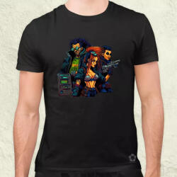 Magnolion Pixelart cyberpunk v2 férfi póló (2895)