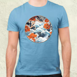 Magnolion Japán népi porcelán v6 férfi póló (8069)