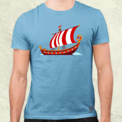 Magnolion Viking hosszúhajó v2 férfi póló (5108)