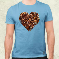 Magnolion Kávé szív v2 férfi póló (8088)