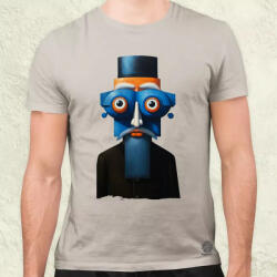 Magnolion Kékfejű ember távcsővel v3 férfi póló (7295)