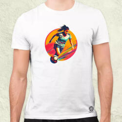 Magnolion Absztrakt női focista v2 férfi póló (23835)