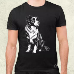 Magnolion Border collie rajz v8 férfi póló (22339)