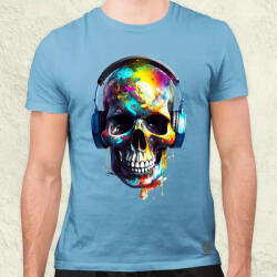 Magnolion Fejhallgatós koponya v1 férfi póló (5352)