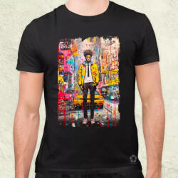 Magnolion NYC napfelkelte Basquiat graffiti v2 férfi póló (6221)
