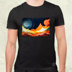 Magnolion Pointillizmus Hegyvonulat férfi póló (8211)