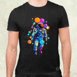 Magnolion Asztronauta színes csillagok között v2 férfi póló (4550)