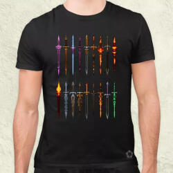 Magnolion Pixelart kardok férfi póló (5265)