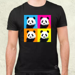 Magnolion Pop art pandák v5 férfi póló (6663)