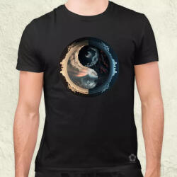 Magnolion Pokol és menny Yin és Yang v3 férfi póló (1180)