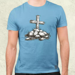 Magnolion Húsvéti kereszt rajz v3 férfi póló (21913)