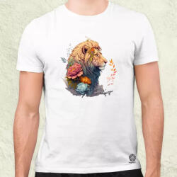 Magnolion Virágba borult anime oroszlán férfi póló (1199)