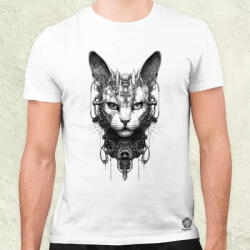 Magnolion Kiborg macska v11 férfi póló (4660)