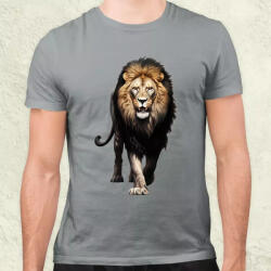 Magnolion Fekete oroszlán v2 férfi póló (9046)