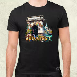 Magnolion Budapest absztrakt v16 férfi póló (22346)