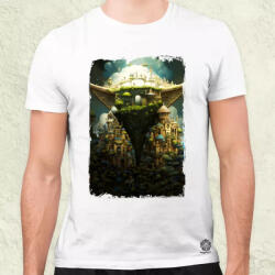 Magnolion Pareidolia Yoda város fantázia v4 férfi póló (8733)