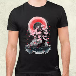 Magnolion Sakura fröccsenés v1 férfi póló (3045)