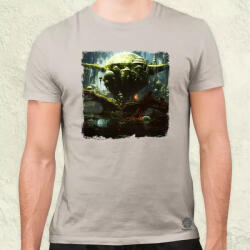 Magnolion Pareidolia Yoda Dagobah fantázia v2 férfi póló (8729)