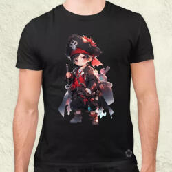 Magnolion Chibi kalóz v7 férfi póló (6786)