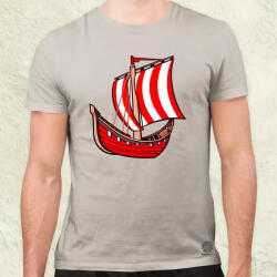 Magnolion Viking hosszúhajó v3 férfi póló (5109)