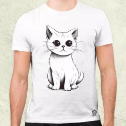 Magnolion Rajz cica v1 férfi póló (5031)