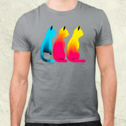 Magnolion Macska sziluett v1 férfi póló (7329)