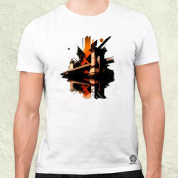 Magnolion Budapest absztrakt v5 férfi póló (1430)