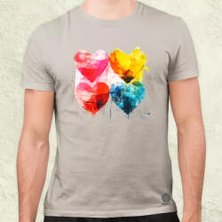 Magnolion Litográf szívek v2 férfi póló (8680)