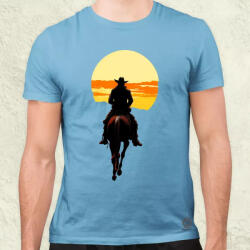 Magnolion Cowboy illusztráció v3 férfi póló (8592)