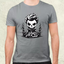 Magnolion Minimál gamer koponya v1 férfi póló (6934)