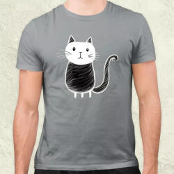 Magnolion Palatábla rajz cica v2 férfi póló (8875)