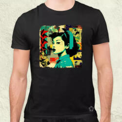 Magnolion Pop art kollázs v1 férfi póló (5454)