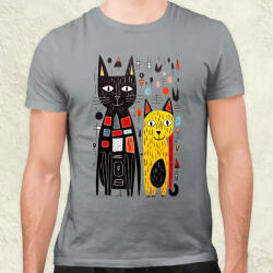 Magnolion Rajzfilm macskák v2 férfi póló (6672)