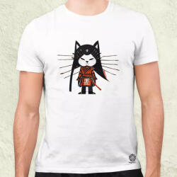 Magnolion Aranyos Szamuráj kiscica v2 férfi póló (446)