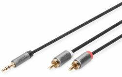 ASSMANN - Audio adapterkábel, 3, 5 mm-es sztereó jack - RCA 1m DB-510330-010-S (DB-510330-010-S)