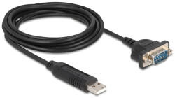 Delock 67321 Fekete 1, 8 M USB A típus RS-232 soros kábel (67321)