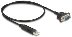 Delock 66470 Fekete 0, 5 M USB A típus RS-232 soros kábel (66470)