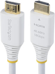 StarTech StarTech. com HDMI2-CABLE-4K60-10W 3 M HDMI A Fehér HDMI kábel (HDMI2-CABLE-4K60-10W)