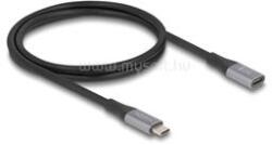 Delock USB 40 Gbps bővítő kábel USB Type-C apa - anya PD 3.1 240 W 1 m szürke fém (DL81201) (DL81201)