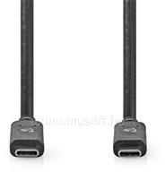 Nedis CCGW64750BK10 USB C - USB C (USB-C) kábel, USB 3.2 Gen 2, 100W, 4K@60Hz, 10 Gbps, hossz 1m (CCGW64750BK10) (CCGW64750BK10)