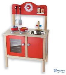 ANDREU Toys Дървена кухня с аксесоари Andreu toys - Червена (16314) - ozone