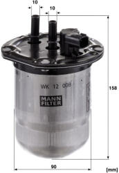 Mann-filter Üzemanyagszűrő Mann Filter WK 12 008 (WK12008)